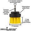 Drillbrush Power Drill Attachment Scrub and Cleaning Brush for Cleaning Bathroom 2in-Lim-Yellow-Short-QC